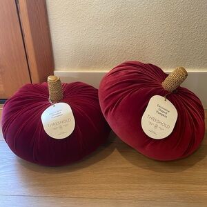 Threshold Decorative Red Velvet Pumpkin